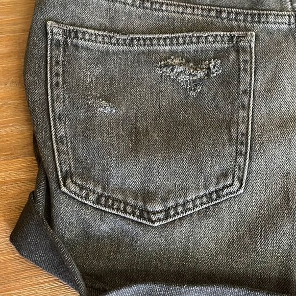 FREE PEOPLE - Romeo Rolled Cut Off Denim Shorts Black Mambo Size 30 - Picture 8 of 14